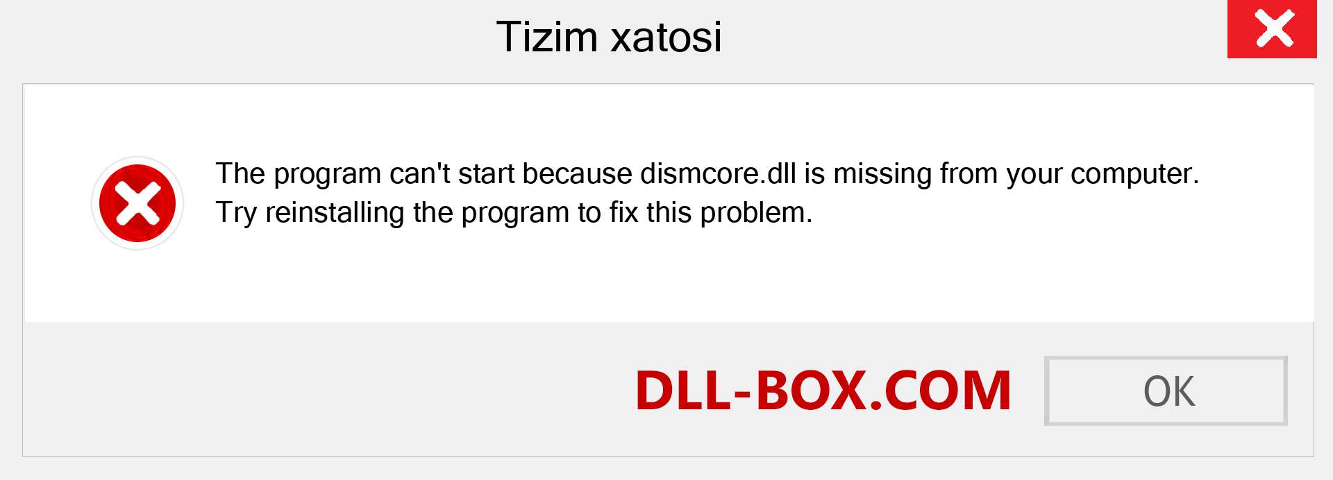 dismcore.dll fayli yo'qolganmi?. Windows 7, 8, 10 uchun yuklab olish - Windowsda dismcore dll etishmayotgan xatoni tuzating, rasmlar, rasmlar